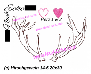 Hirschgeweih 14-6