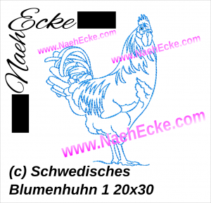 Schwedisches Blumenhuhn