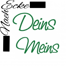 Stickdatei Deins / Meins 13x18