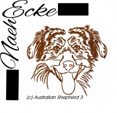 Stickdatei Australian Shepherd Nr. 3 10x10