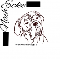 Embroidery Dogue de Bordeaux 2 10x10 
