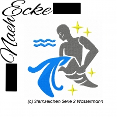 Stickdatei Sternzeichen Serie 2 Wassermann 10x10 