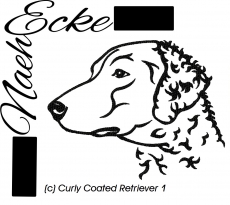 Stickdatei Curly Coated Retriever Nr. 1 13x18