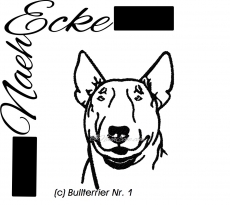 Stickdatei Bullterrier 1 13x18