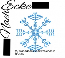 Stickdatei Schutzsymbol 2 Doodle veldismagn Island 10x10