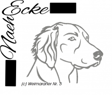Embroidery Weimaraner Nr. 5 5x7" <br />