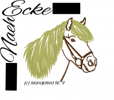 Embroidery Icland Horse 09 5x7" 