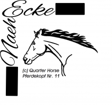 Stickdatei Pferdekopf Nr. 11 Quarter Horse 13x18 <br />