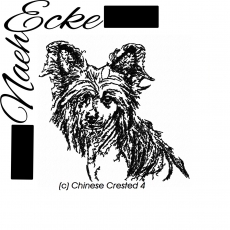 Embroidery Chinese Crested 4 5x7