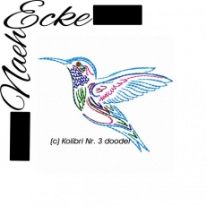 Stickdatei Kolibri 3 Doodle 5x3