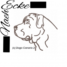 Stickdatei Dogo Canario 2 13x18