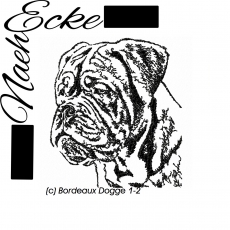 Embroidery Dogue de Bordeaux 1-2 5x7