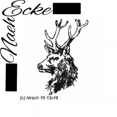 Embroidery Deer 15 5x7