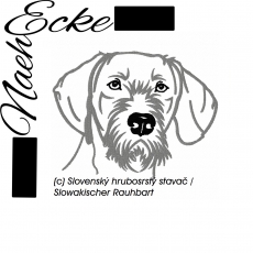 Embroidery Slowakischer Rauhbart / Slovensky hrubosrsty stavac 5x7