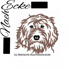 Embroidery Styrian wire-haired hound 4x4