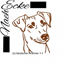 Stickdatei Deutscher Pinscher Nr. 1-1 5x7