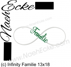 Stickdatei Unendlichkeit Infinity Familie 13x18