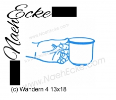 Stickdatei Wandern 4 / Wanderpause 13x18