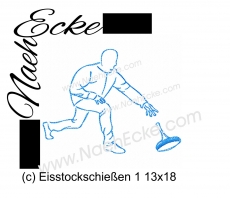 Stickdatei Eisstockschießen 1 13x18