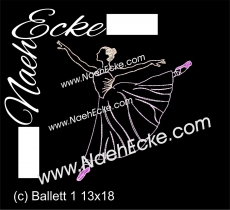 Stickdatei Ballett 1 13x18