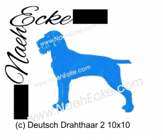 Stickdatei Deutsch Drahthaar 2 10x10