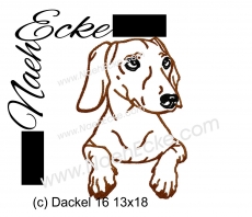 Stickdatei Dackel Nr. 16 13 x 18