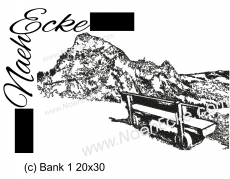 Stickdatei Bank 1 20x30 Scrib-Art
