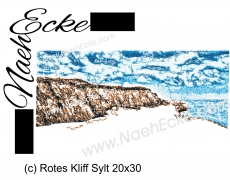 Stickdatei Rotes Kliff Sylt 20x30 Scrib-Art