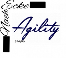 Stickdatei Agility Nr 9 Schriftzug 