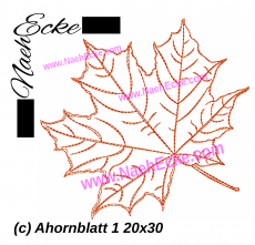 Stickdatei Ahornblatt 1 20x30 / 20x28