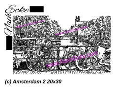 Stickdatei Amsterdam 2 20x30 / 18x30 / 20x28 Scrib-Art