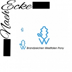 Stickdatei Brandzeichen Westfalen Pony 10x10 <br />