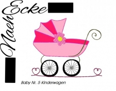 Stickdatei Baby 5 Kinderwagen 10x10