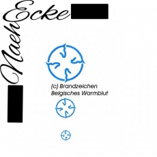 Stickdatei Brandzeichen Belgisches Warmblut 10x10 <br />