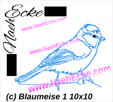Stickdatei Blaumeise 1 10x10