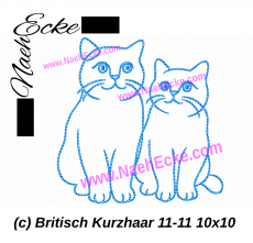 Stickdatei Britisch Kurzhaar 11-11 10x10