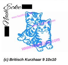 Stickdatei Britisch Kurzhaar 9 10x10