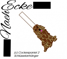 Stickdatei Cockerspaniel 2 ITH Schlüsselanhänger