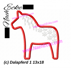 Embroidery Dala Horse 1 5x7