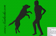 Embroidery Dogdance 2 13x18 <br />