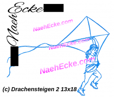 Stickdatei Drachen steigen 2 13x18 / 14x20