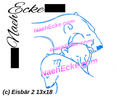 Stickdatei Eisbär 2 13x18 / 14x20