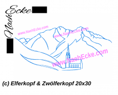 Stickdatei Elferkopf und Zwölferkopf 20x30