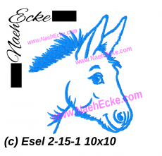 Stickdatei Esel 2-15 10x10