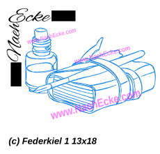 Stickdatei Federkiel 1 / Tagebuch 13x18 / 14x20