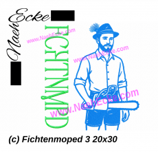 Stickdatei Fichtenmoped 3 FCHTNMPD 20x30/20x36/20x28 Stickdatei Fichtenmoped 3 FCHTNMPD 20x30/20x36/20x28