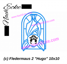 Stickdatei Fledermaus Hugo 2 10x10