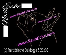 Embroidery French Bulldog 5 11.81 x 7.87