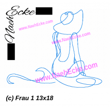 Stickdatei Frau 1 13x18 / 14x20