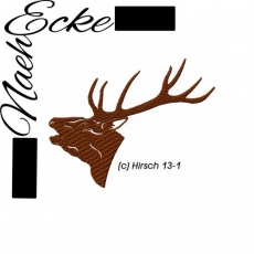 Stickdatei Hirsch Nr. 13-1 13x18 <br />